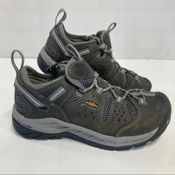 KEEN ReGen Utility Men's Atlanta Cool 2 Steel Toe Work Shoe, US 6M Brown Gray - Picture 1 of 7